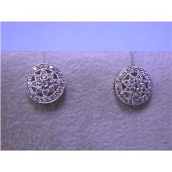 1023 14k White Gold Earrings with Diamonds