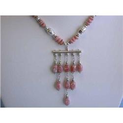 1043 Silver Necklace with Colored Gems