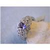 Image 1 : 1099 14k Gold Diamond Ring with Tanzanite