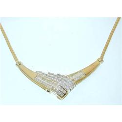 1100 10K 2 Tone Gold Necklace w/ Diamonds