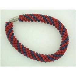 1103 Coral Bracelet with Magnetic Clasp