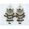 Image 1 : 1129 Dangling Silver and Ruby Earrings