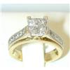 Image 1 : 1131 14K 2 Tone Gold Ring w/ Diamonds