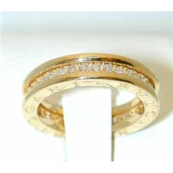1135 BVLGARI 18K Gold Ring w/ Diamonds