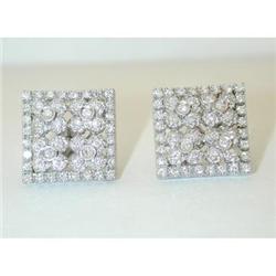 1144 SALAVETTI 18KW Gold Earrings w/ Diamonds