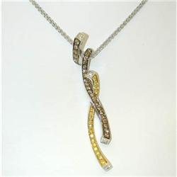 3604 18K White Gold Necklace w/Diamond Pendant