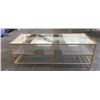 Image 1 : Brass & Mirrored Rectangle Coffee Table