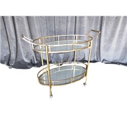 Antique Oval Bar Cart