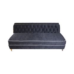Black Suede Armless Sofa