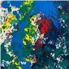 Image 2 : Wyland, "Abstract 4" Hand Signed Original Painting on Board with Letter of Authenticity.