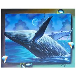Ferjo, "Ocean Freedom" Original Painting on Canvas, Hand Signed with Letter of Authenticity.