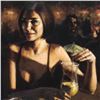 Image 2 : Fabian Perez, "Cocktail In Maui" Hand Textured Limited Edition Giclee on Board. Hand Signed and Numb