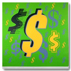 Steve Kaufman (1960-2010), "Dollar Sign State Six" Hand Signed and Numbered Limited Edition Hand Pul