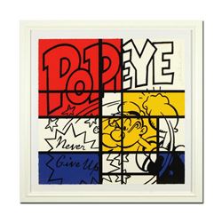 Mr. Brainwash, "Popeye (Mondrian)" Framed Limited Edition Silk Screen. Hand Signed and Numbered PP 3