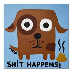 Todd Goldman, "Stuff Happens" Original Acrylic Painting on Gallery Wrapped Canvas, Hand Signed with 