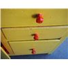 Image 9 : Vintage Yellow Wooden Cabinet on Casters (Missing 1) 39 by 24 by 31" T