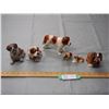 Image 1 : 6 St. Bernard Dog Figurines (2 Small Ones are: Goebel W. Germany and Royal Doulton)