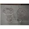 Image 2 : 2X THE MONEY - Fancy Etched Clear Glass Vases