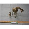 Image 1 : 2 Brass Giraffes (Tallest is 8")