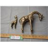 Image 4 : 2 Brass Giraffes (Tallest is 8")