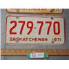 Image 4 : Pair of 1971 SK License Plates