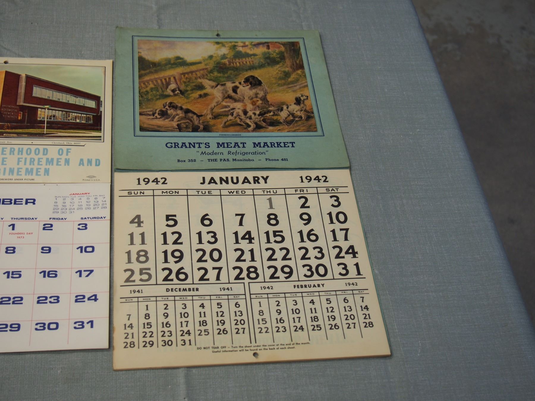 3 Vintage Calendars