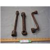 Image 1 : 3 Vintage Lug Nut Wrenches 12" and 13" Long