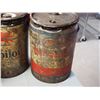 Image 4 : 3 5Gal Vintage Oil Pails - Mobil Oil, Esso and Esso Marvel Lube