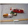 Image 7 : 3 Vintage Kids Toys (Matchbox Fire Truck, Racing Car Transport and Jeep)