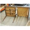 Image 5 : 2X THE MONEY - Vintage Wooden Folding Tables 29.75 by 30.25"