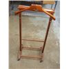 Image 1 : Wooden Suit Rack and Clothes Holder 33" T