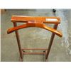 Image 2 : Wooden Suit Rack and Clothes Holder 33" T