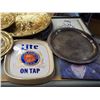 Image 5 : Brass Wall Hanging Decorative Plates, Dishes, Pilsner Lite Advertising Piece and Misc