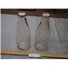 Image 1 : 2X THE MONEY - Co-op and Purity Quart Milk Bottle 10" T