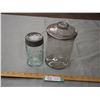 Image 1 : Wrigley's Spearmint Gum Glass Jar with Lid and Crown Mason Jar