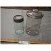Image 6 : Wrigley's Spearmint Gum Glass Jar with Lid and Crown Mason Jar