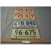 Image 1 : 4 SK License Plates 1974, 1975, 1976