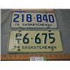 Image 3 : 4 SK License Plates 1974, 1975, 1976