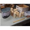 Image 1 : Box of Birch Wedding Vases and Misc