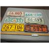 Image 1 : Various License Plates 1950, 1967, 1974 & 1975