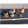 Image 5 : 3 Rooster Figurines