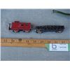 Image 4 : Vintage Made in Canada Locomotive and Train Car Steel Toy Plus Wheels for Toy Wagon