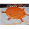 Image 5 : Ships Wooden Wheel Mirror 22" Diameter