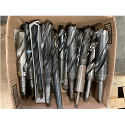 LOT OF LARGE MORSE TAPER DRILL BITS