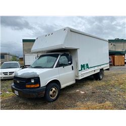 2005 CHEVROLET EXPRESS G3500 VAN WHITE, GAS, AUTOMATIC, VIN # 1GBJG31U151208770, 305,982KMS