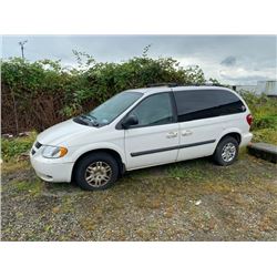 2005 DODGE CARAVAN 4DR VAN, WHITE, GAS, AUTOMATIC, VIN # 1D4GP25R85B390583, KMS UNKNOWN,