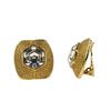 Image 3 : Chanel Gold Vintage Crystal Clip On Earrings