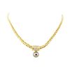 Image 2 : 0.50 ctw Diamond and Pearl Pendant And Chain - 18KT Yellow Gold