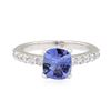 Image 2 : 2.35 ctw Sapphire and Diamond Ring - 14KT White Gold
