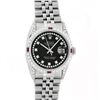 Image 2 : Rolex Mens Stainless Steel Diamond Lugs & Ruby Datejust Wristwatch With Rolex Bo